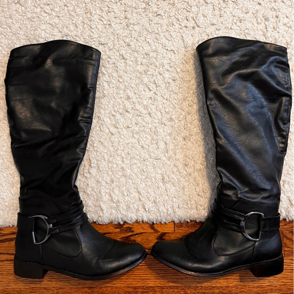 Black Knee High Boots - Picture 2 of 6